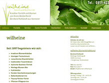 Tablet Screenshot of blumen-wilheine.de